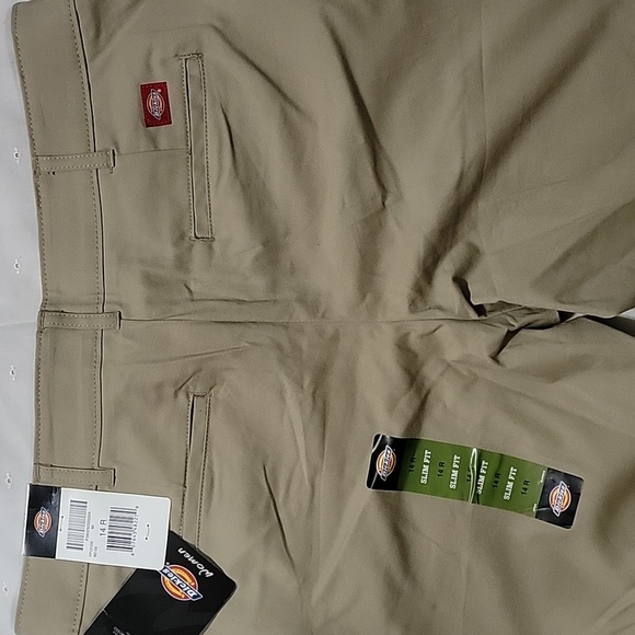 Women's Dickies Boot Cut Slim Fit Twill Pants, Khaki, Size 14R, NWT - Picture 7 of 12